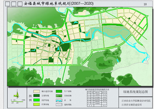 安福县城市绿地体统规划